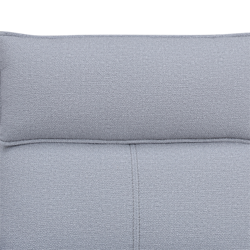 CRO Decor Grey White Lambswool 4-Piece Living Room Recliner Sofa Set
