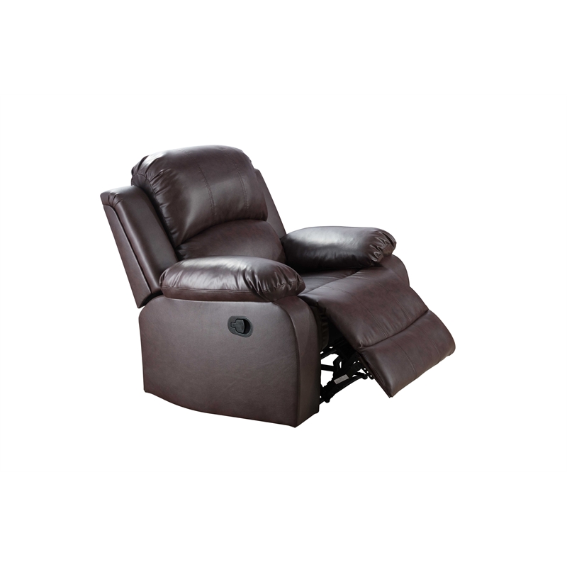 CRO Decor Brown Recycled Leather 3-Piece Couch Living Room Sofa Set