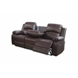 CRO Decor Brown Recycled Leather 3-Piece Couch Living Room Sofa Set