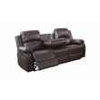 CRO Decor Brown Recycled Leather 3-Piece Couch Living Room Sofa Set