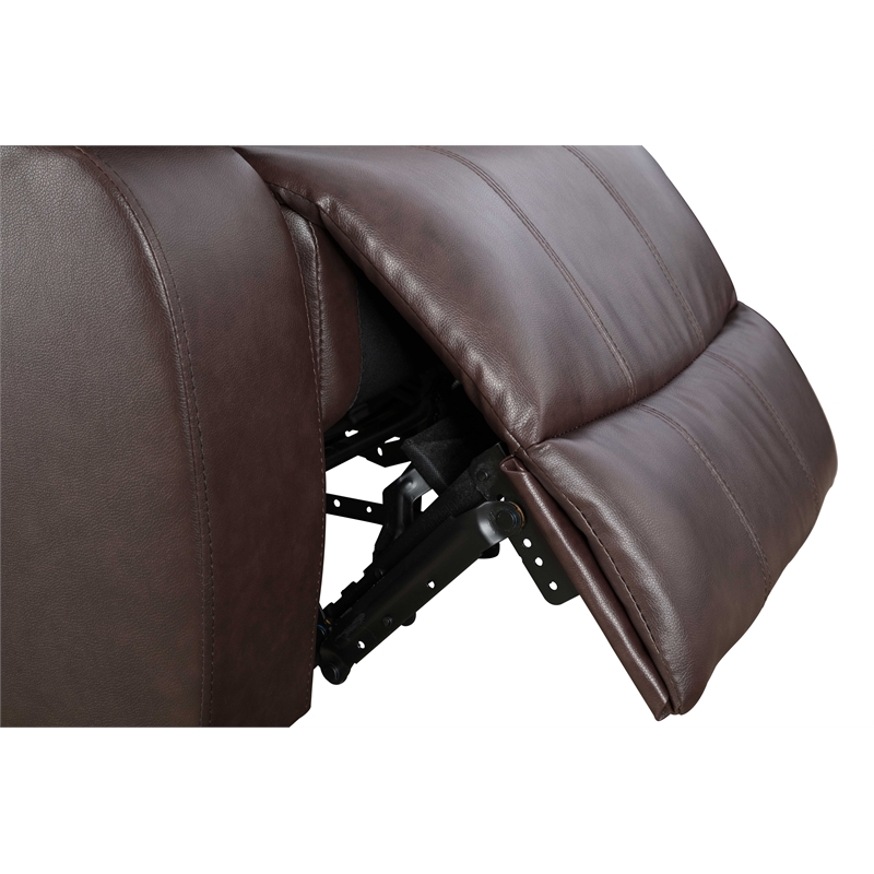 CRO Decor Brown Recycled Leather 3-Piece Couch Living Room Sofa Set