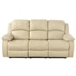 CRO Decor Beige Recycled Leather 3-Piece Couch Living Room Sofa Set