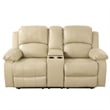 CRO Decor Beige Recycled Leather 3-Piece Couch Living Room Sofa Set