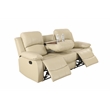 CRO Decor Beige Recycled Leather 3-Piece Couch Living Room Sofa Set