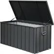 CRO Decor 150 Gallon Black Outdoor Waterproof Storage Box for Yard