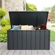 CRO Decor 150 Gallon Black Outdoor Waterproof Storage Box for Yard