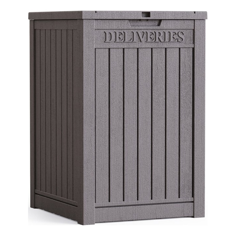 CRO Decor PP Material Outdoor Package Delivery Box with Light Coffee Color