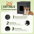 CRO Decor Black Outdoor Pet House Suitable for Small and Meium-sized Pets