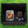 CRO Decor Black Outdoor Pet House Suitable for Small and Meium-sized Pets