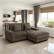 CRO Decor Brown Corduroy 3-Piece Living Room Sofa Set