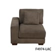 CRO Decor Brown Corduroy 3-Piece Living Room Sofa Set