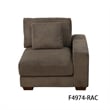 CRO Decor Brown Corduroy 3-Piece Living Room Sofa Set