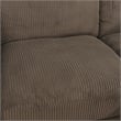 CRO Decor Brown Corduroy 3-Piece Living Room Sofa Set