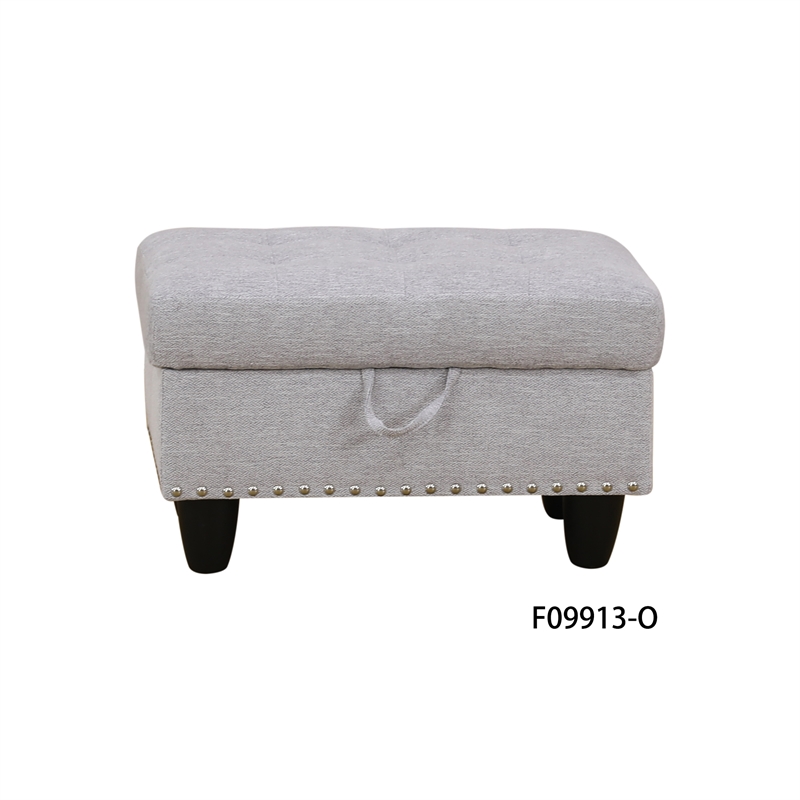 CRO Decor Gray White Flannel 3-Piece Couch Living Room Sofa Set