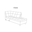 CRO Decor Black Faux Leather 3-Piece Couch Living Room Sofa Set
