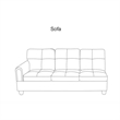 CRO Decor Black Faux Leather 3-Piece Couch Living Room Sofa Set