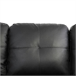 CRO Decor Black Faux Leather 3-Piece Couch Living Room Sofa Set