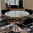 CRO Decor Modern Faux Leather Stainless Steel Chair with Two-piece Set in Black