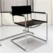 CRO Decor Modern Faux Leather Stainless Steel Chair with Two-piece Set in Black