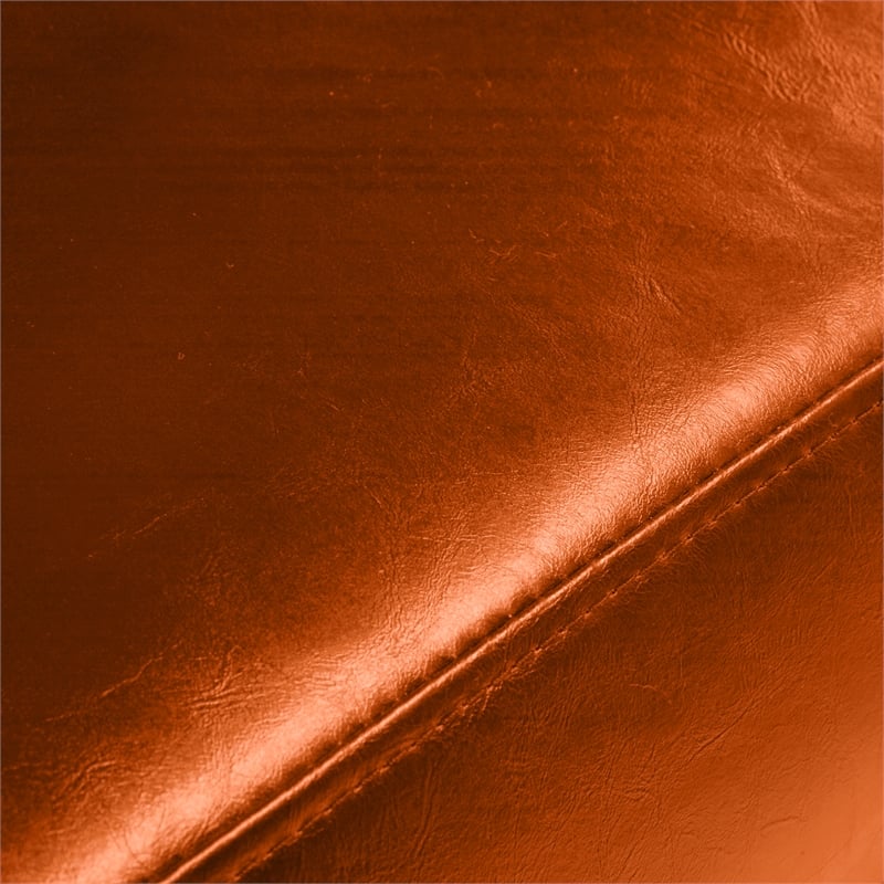 CRO Decor Stainless Steel Leather Sofa (2pc) - Brown