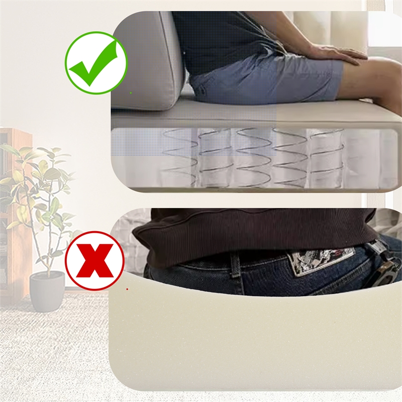 CRO Decor L-shaped Corduroy free-install fully foam-filled living room sofa