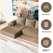 CRO Decor L-shaped Corduroy free-install fully foam-filled living room sofa