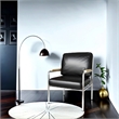 CRO Decor Stainless Steel Leather Sofa (1pc) - Black