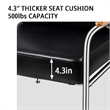 CRO Decor Stainless Steel Leather Sofa (1pc) - Black