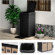 CRO Decor 31 Gallon Black Plastic Outdoor Concealed Trash Can for Yard