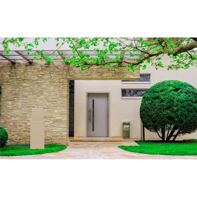 CRO Decor 62 Gallon Light Coffee Plastic Outdoor Concealed Trash Can for Yard