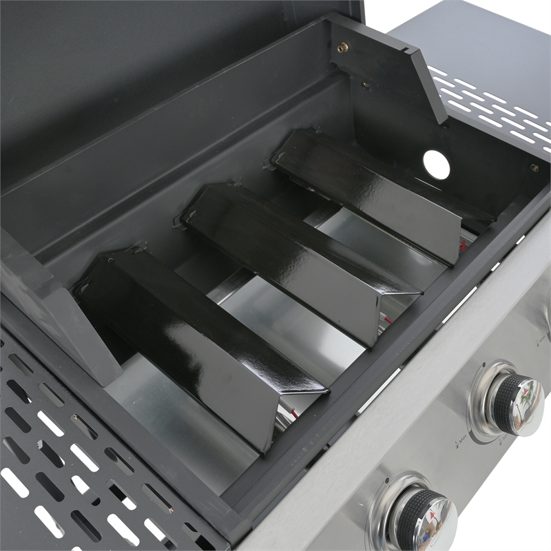 3 Burner Barbecue Grill Stainless Steel 26000 BTU Patio Garden Barbecue Grill