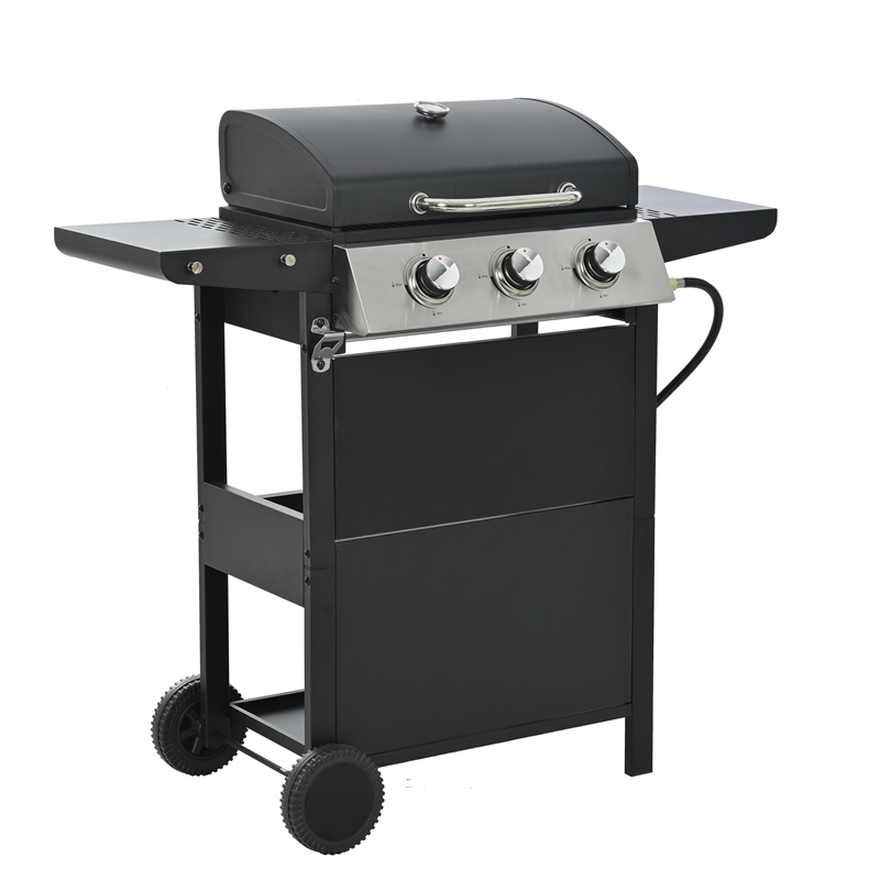 3 Burner Barbecue Grill Stainless Steel 26000 BTU Patio Garden Barbecue Grill