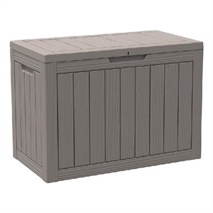 45-Gallon Weatherproof Outdoor Storage Box -Light Coffee Resin