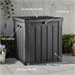 50-Gallon Weatherproof Outdoor Storage Box - Black Resin