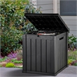 50-Gallon Weatherproof Outdoor Storage Box - Black Resin