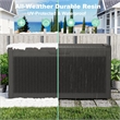 60-Gallon Weatherproof Outdoor Storage Box with Rattan Effect - Black Resin