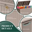 150-Gallon Weatherproof Outdoor Storage Box with Woodgrain Finish -light coffee