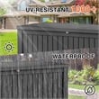 230-Gallon Weatherproof Outdoor Storage Box with Woodgrain Finish - Black Resin