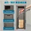 48-Gallon Lockable Resin Delivery Box with Bold Sign -Light Coffee