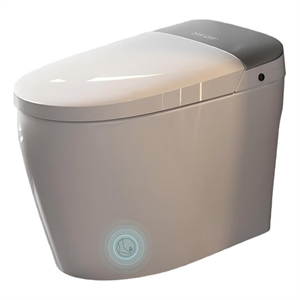 CRO Decor Modern White Smart Toilet with Ceramic Construction