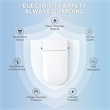CRO Decor Modern White Smart Toilet with Stainless Steel Construction