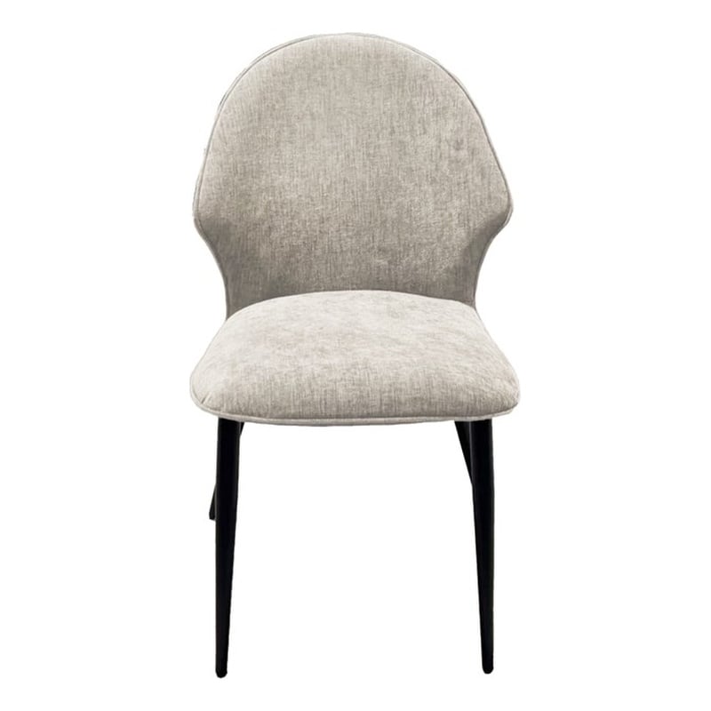 CRO Decor Fabric Sponge Chair Wood Chair Dining Chair - White