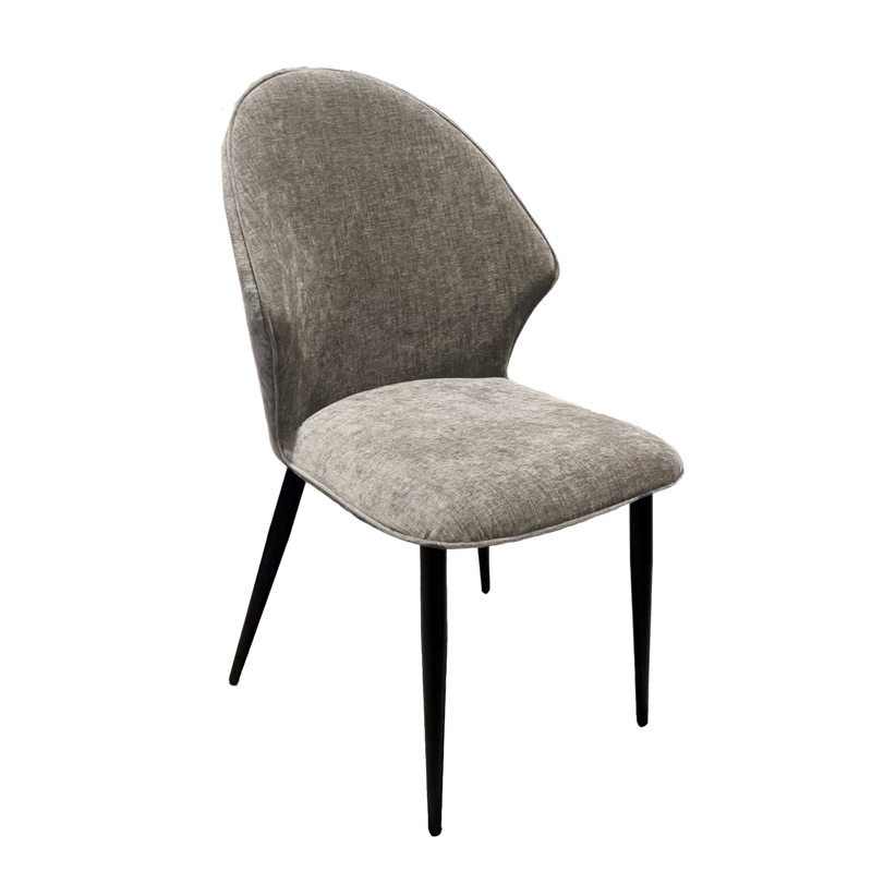 CRO Decor Fabric Sponge Chair Wood Chair Dining Chair - BROWN