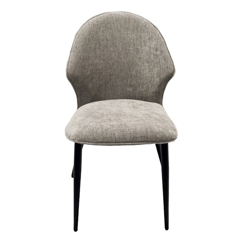 CRO Decor Fabric Sponge Chair Wood Chair Dining Chair - BROWN