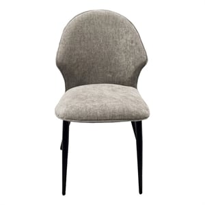 CRO Decor Fabric Sponge Chair Wood Chair Dining Chair - BROWN