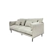 CRO Decor Modern Fabric Upholstered Assembly Living Room Sofa Set in Light Gray