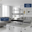 Mobile Multi-Functional Stainless Steel TV Stand with Rolling Casters - Black