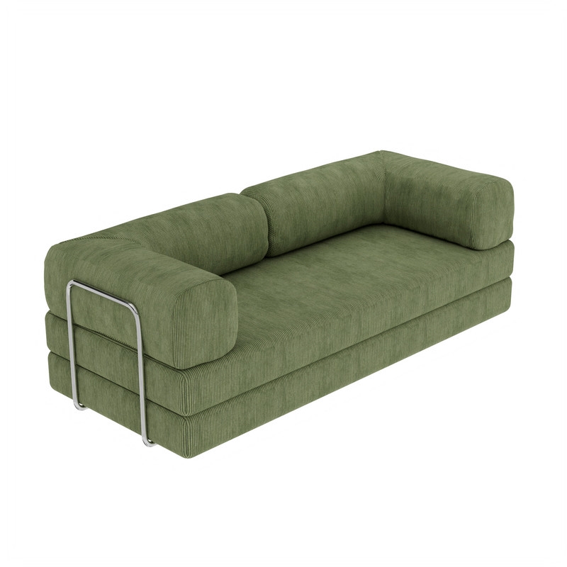 CRO Decor Green Luxury Chenille Velvet Combination Floor Compressed sofa