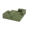 CRO Decor Green Luxury Chenille Velvet Combination Floor Compressed sofa