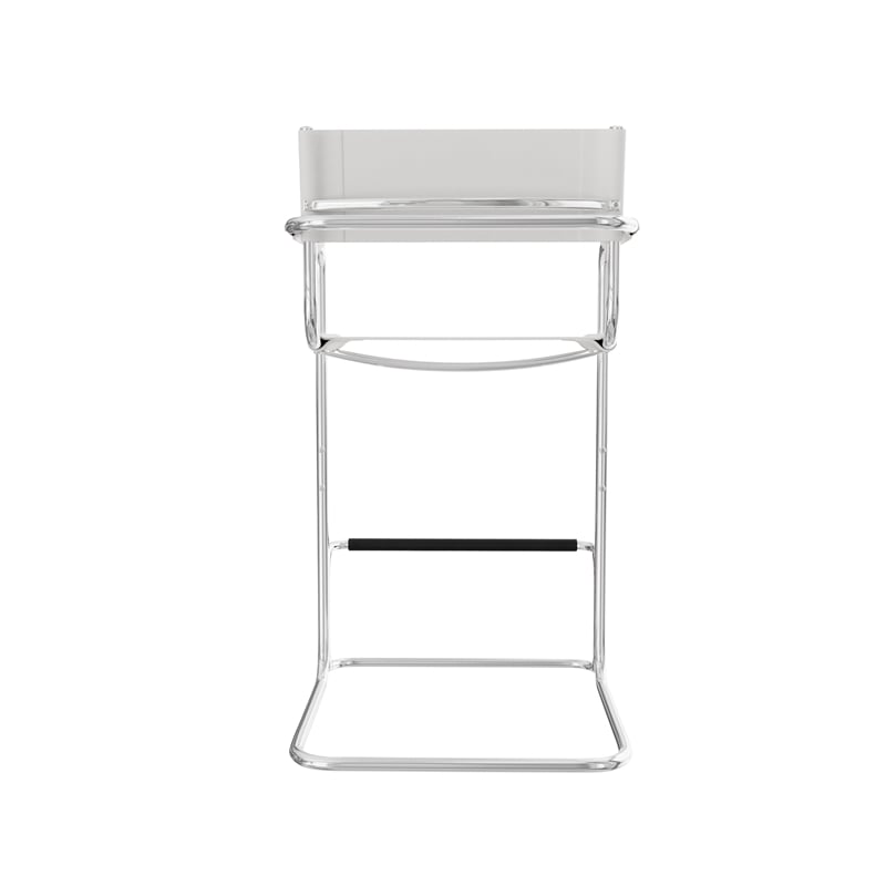 CRO Decor Stainless Steel Dining Chair Office Chair-White
